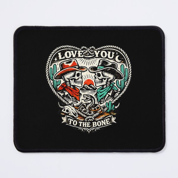 Item preview, Skeleton Cowboy Couple Love to the Bone Gothic Western designed and sold by Modaozushi216.