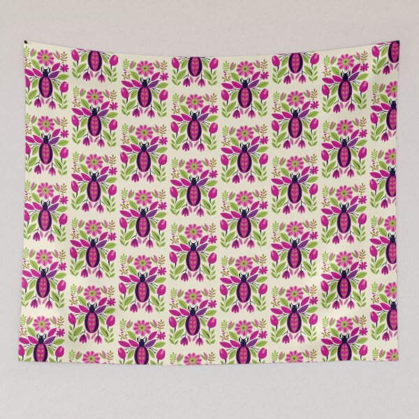 Item preview, Cool Colorful Capacious Folk Floral Abstract Design designed and sold by CharlottePlaceArt.
