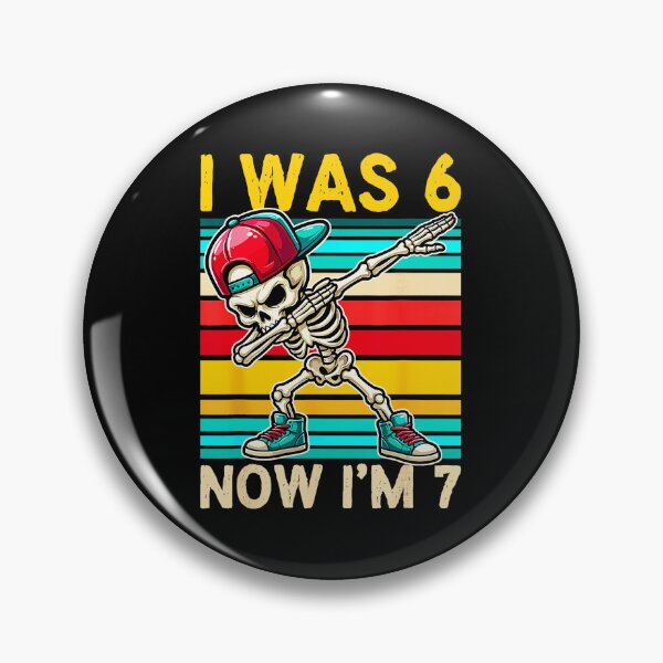 Item preview, I Was 6 Now I’m 7 Dabbing Skeleton Birthday designed and sold by gladysenglish.