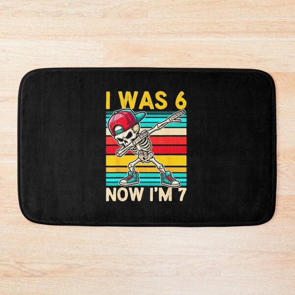 Item preview, I Was 6 Now I’m 7 Dabbing Skeleton Birthday designed and sold by gladysenglish.