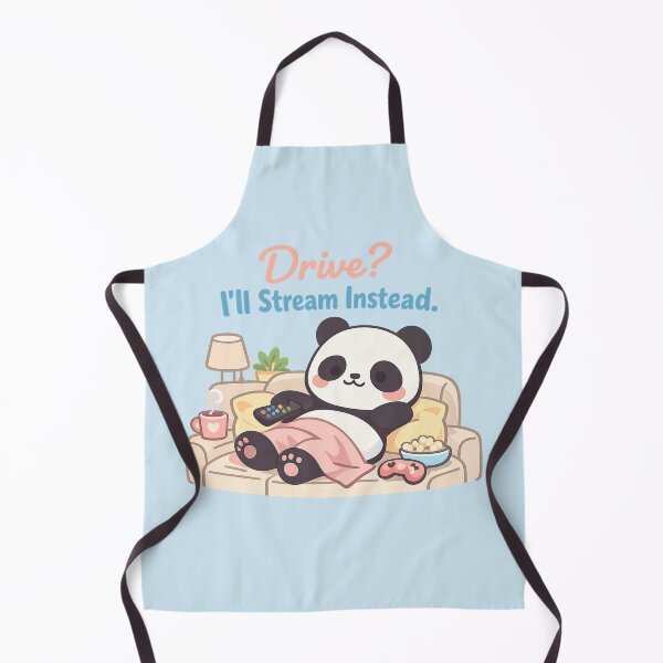 Item preview, Cute Panda Couch Potato - Drive? I'll Stream Instead | Cozy Lazy Mood Meme designed and sold by PopCulturePixel.