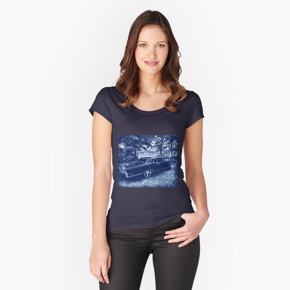 Buick Electra in Blue Electric Fitted Scoop T-Shirt