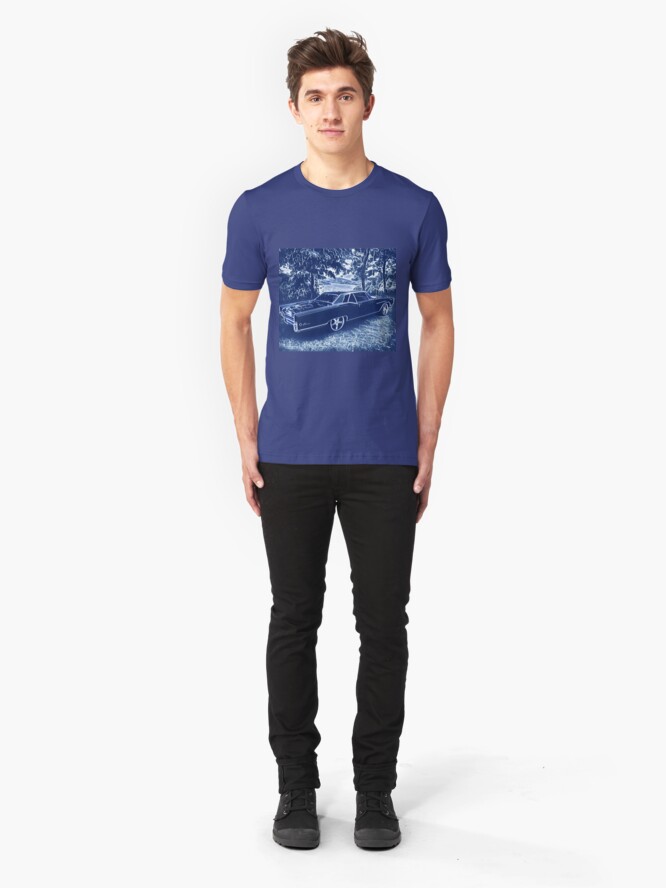 Alternate view of Buick Electra in Blue Electric Slim Fit T-Shirt