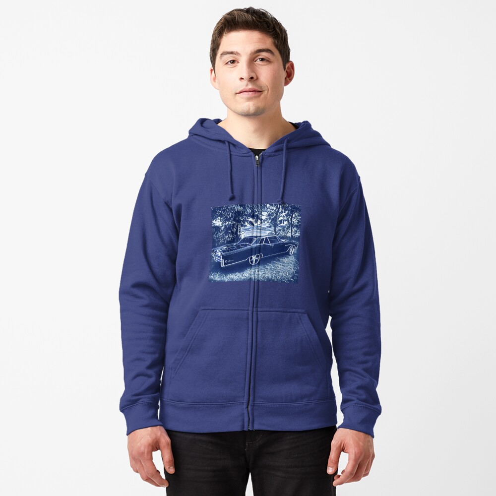 Buick Electra in Blue Electric Zipped Hoodie