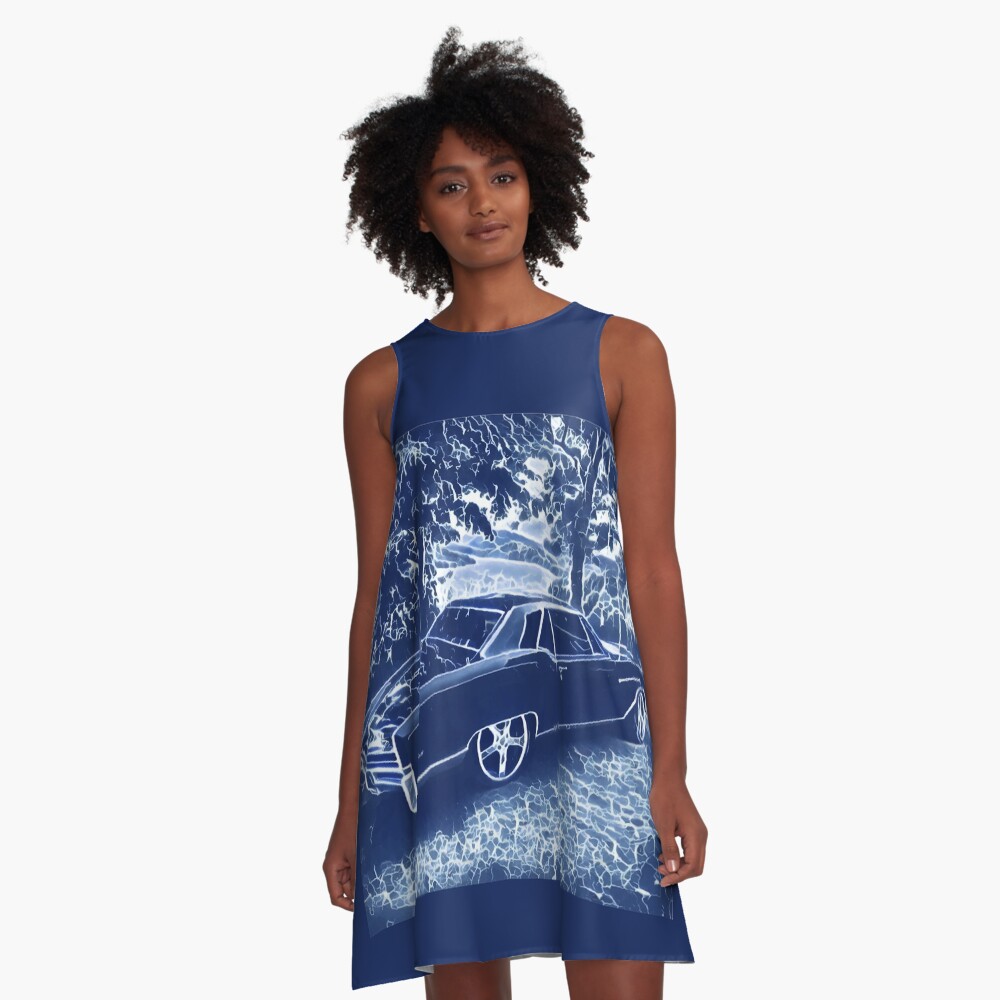 Buick Electra in Blue Electric A-Line Dress