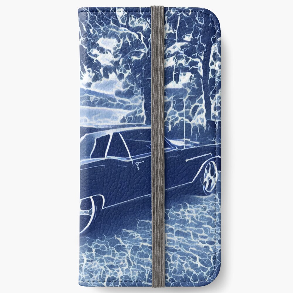 Buick Electra in Blue Electric iPhone Wallet