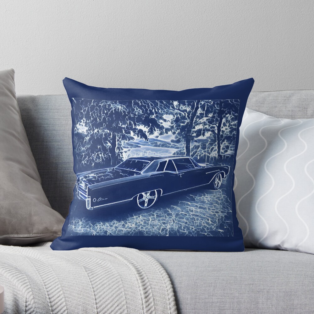 Buick Electra in Blue Electric Throw Pillow