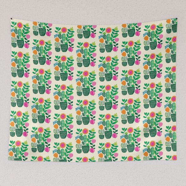 Item preview, Cool Colorful Capacious Folk Floral Abstract Design designed and sold by CharlottePlaceArt.