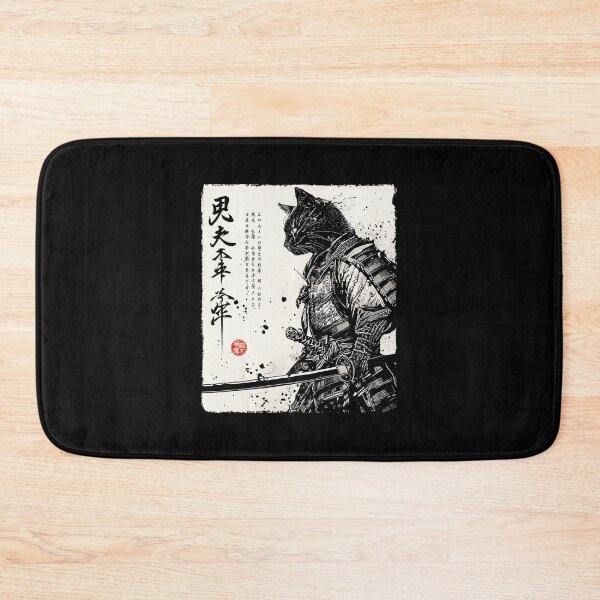 Item preview, Samurai Cat Japanese Ink Style Warrior designed and sold by titanlevi.