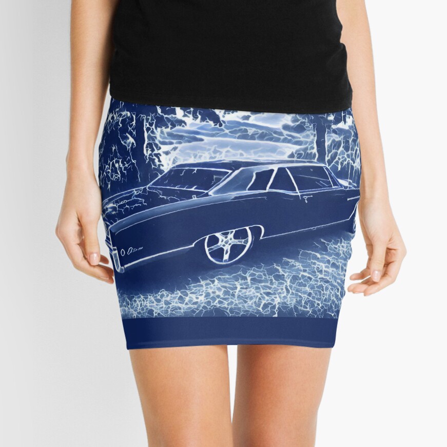 Buick Electra in Blue Electric Mini Skirt