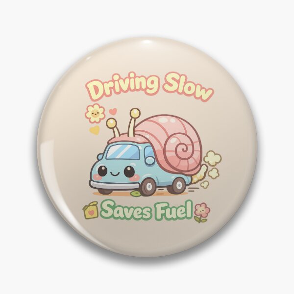 Item preview, Cute Snail Car Driving Slow Saves Fuel | Kawaii Cozy Eco Humor designed and sold by PopCulturePixel.