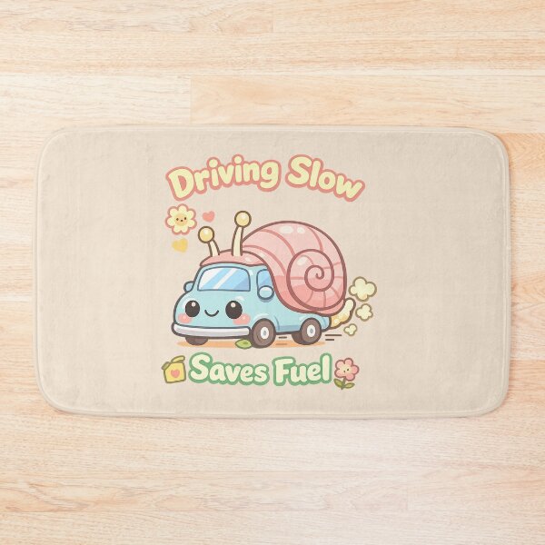 Item preview, Cute Snail Car Driving Slow Saves Fuel | Kawaii Cozy Eco Humor designed and sold by PopCulturePixel.