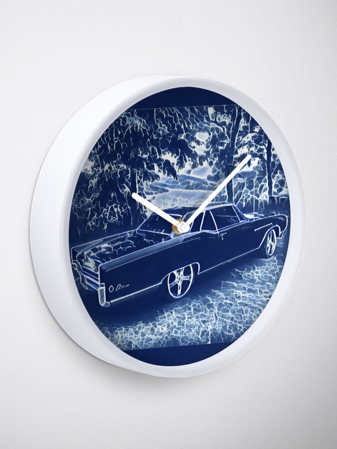 Alternate view of Buick Electra in Blue Electric Clock
