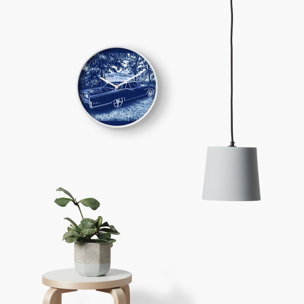 Buick Electra in Blue Electric Clock