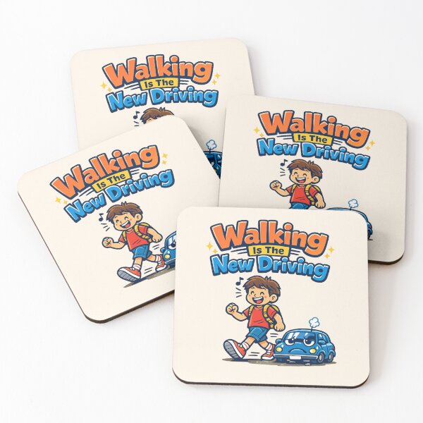 Item preview, Walking Is The New Driving - Cute Anti Car Cartoon | Funny Eco Lifestyle Design designed and sold by PopCulturePixel.