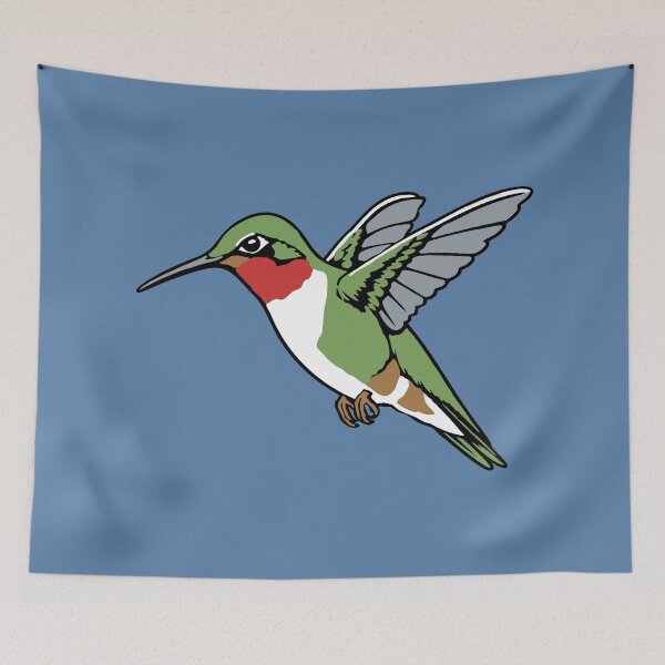 Item preview, Ruby Throated Hummingbird Illustration designed and sold by donwillisjrart.