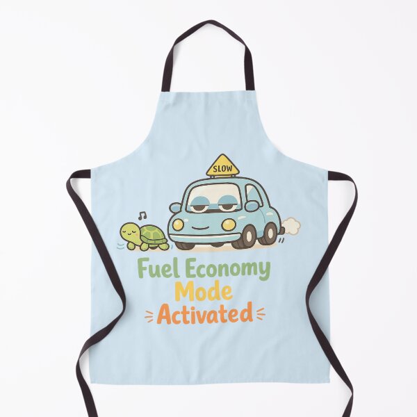 Item preview, Fuel Economy Mode Activated | Cute Slow Car & Turtle Cartoon Meme designed and sold by PopCulturePixel.