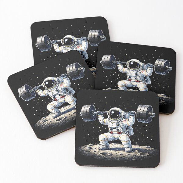 Item preview, Astronaut Lifting Weights Funny Space Gym designed and sold by eliramaison.
