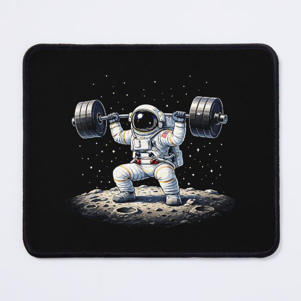 Item preview, Astronaut Lifting Weights Funny Space Gym designed and sold by eliramaison.