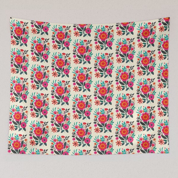 Item preview, Cool Colorful Capacious Folk Floral Abstract Design designed and sold by CharlottePlaceArt.