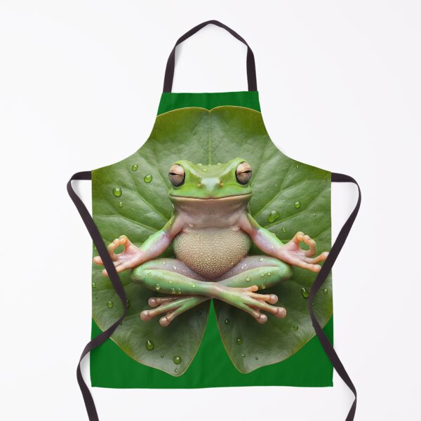 Item preview, zen meditation lotus yoga frog designed and sold by ArtivioShop.