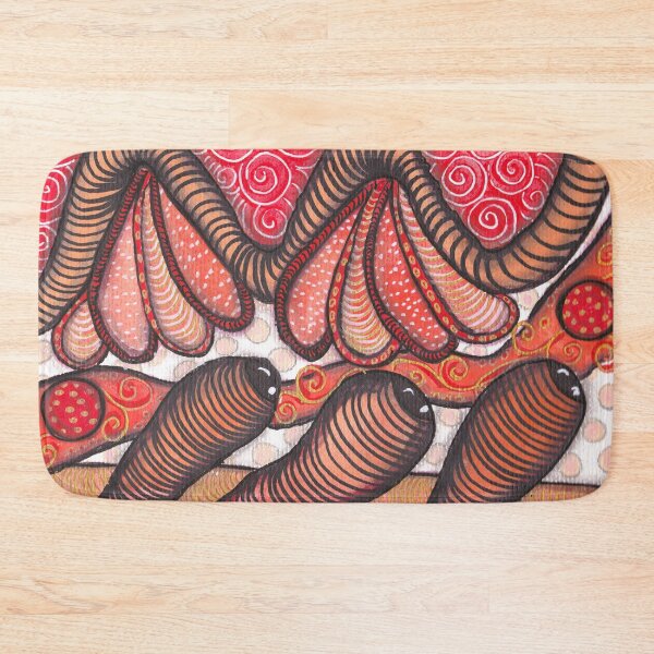 Item preview, Warm Coral Abstract Garden - Organic Pattern Art designed and sold by ColorWander.