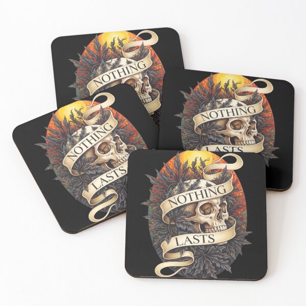 Item preview, Nothing Lasts Skull Flowers Dead Leaves and Flowers in Classical Frame designed and sold by nuel-art.