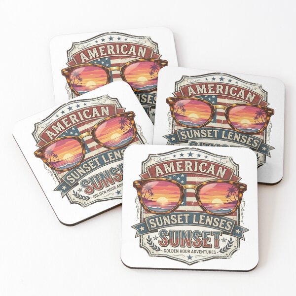 Item preview, Retro American Sunset Sunglasses - Vintage USA Town Street Graphic designed and sold by Wear Sculpt.