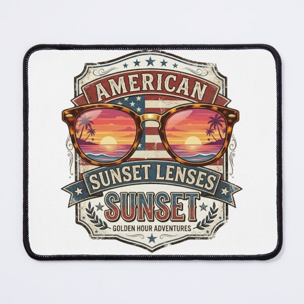 Item preview, Retro American Sunset Sunglasses - Vintage USA Town Street Graphic designed and sold by Wear Sculpt.