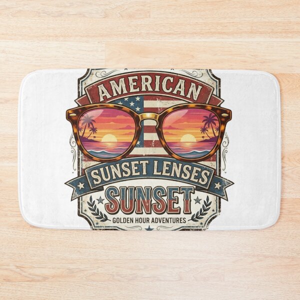 Item preview, Retro American Sunset Sunglasses - Vintage USA Town Street Graphic designed and sold by Wear Sculpt.
