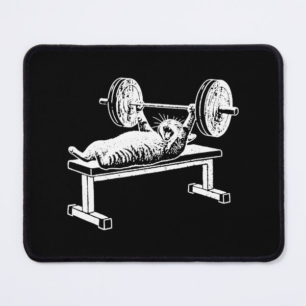 Item preview, Cat Bench Press Funny Gym Workout Meme designed and sold by eliramaison.