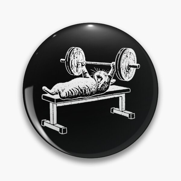 Item preview, Cat Bench Press Funny Gym Workout Meme designed and sold by eliramaison.