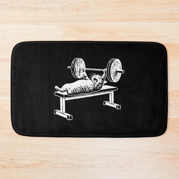Item preview, Cat Bench Press Funny Gym Workout Meme designed and sold by eliramaison.