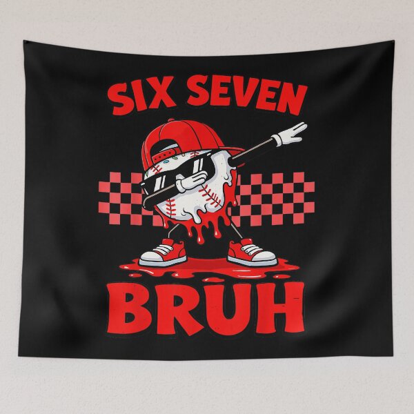 Item preview, Six Seven Bruh Dabbing Baseball Funny designed and sold by miaa-artistshop.