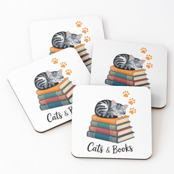 Item preview, Cats & Books Cat Book Lover Reader Cat Lovers Librarian designed and sold by IdunayaStore.