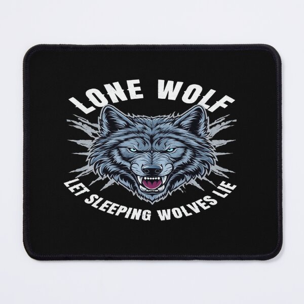 Item preview, Fierce Lone Wolf Illustration • Wild Wolf Head Art • Let Sleeping Wolves Lie Graphic Design designed and sold by Bright Nest Studio.