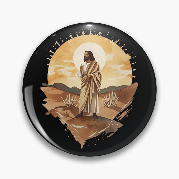 Item preview, Jesus walking in the Wilderness Sunset Art designed and sold by Cre8andRecre8.