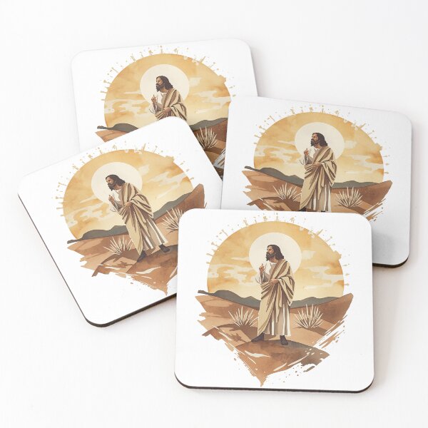 Item preview, Jesus walking in the Wilderness Sunset Art designed and sold by Cre8andRecre8.