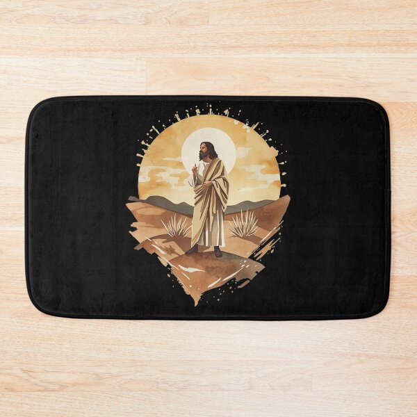 Item preview, Jesus walking in the Wilderness Sunset Art designed and sold by Cre8andRecre8.