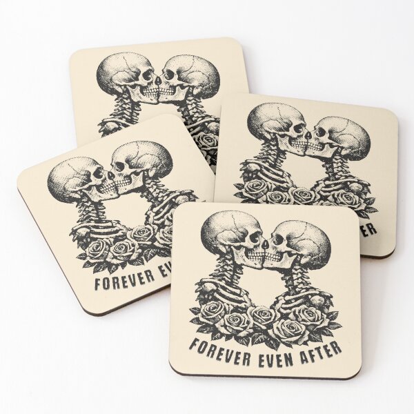 Item preview, Forever Even After Skull Lovers Gothic Vintage Skeleton Love Roses T-Shirt designed and sold by Negisandeep studio.