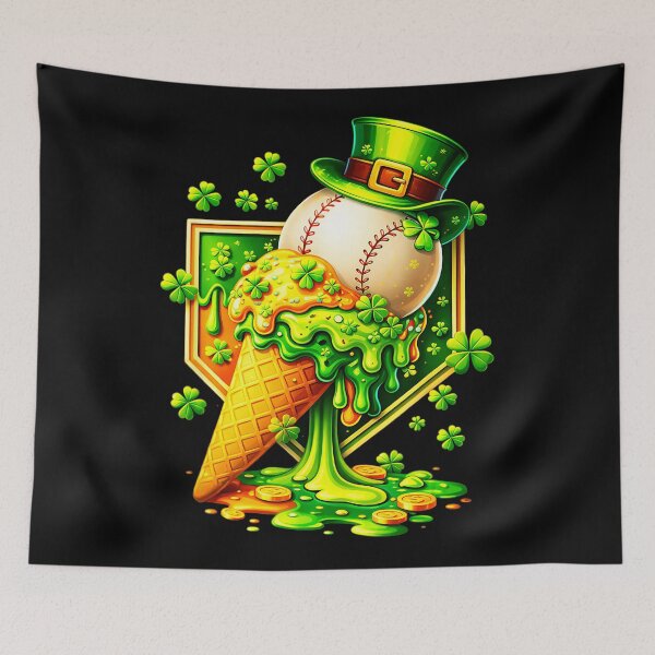 Item preview, Melting Shamrock Baseball Ice Cream Funny  designed and sold by miaa-artistshop.