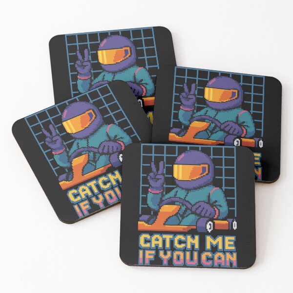 Item preview, Catch Me Retro Pixel Art Racing Neon designed and sold by reval-store.