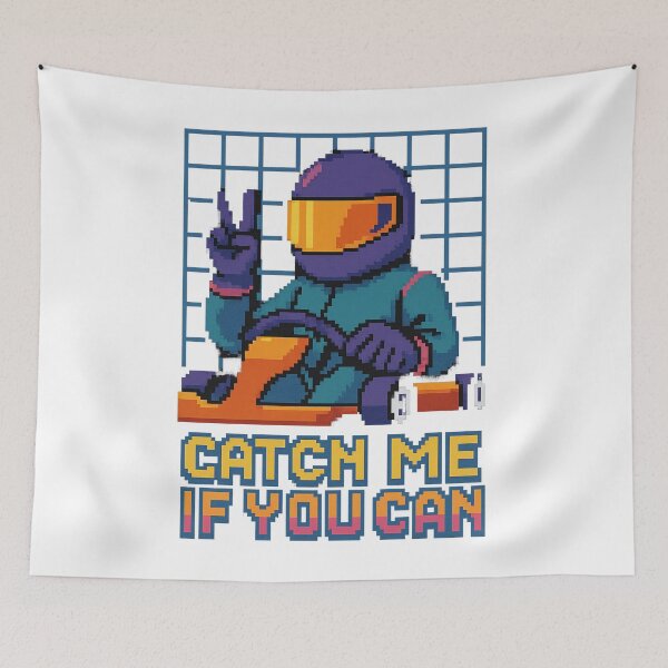 Item preview, Catch Me Retro Pixel Art Racing Neon designed and sold by reval-store.