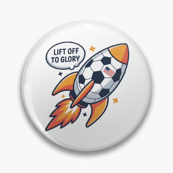 Item preview, Lift Off to Glory USA Soccer Rocket World Cup 2026 designed and sold by PixelWaveBD.
