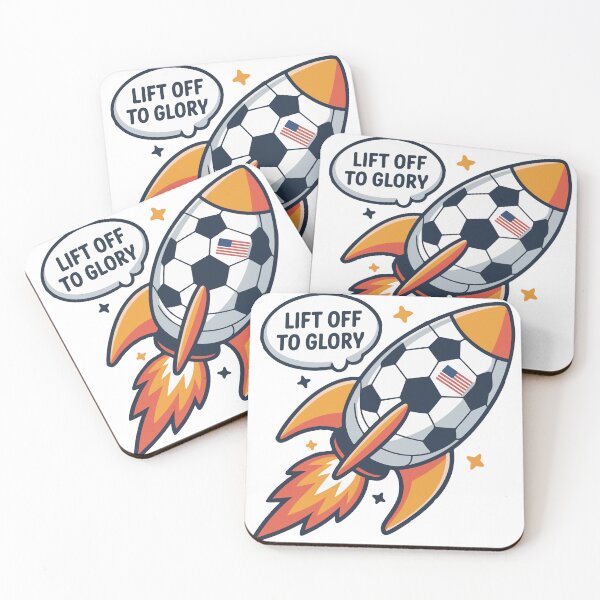 Item preview, Lift Off to Glory USA Soccer Rocket World Cup 2026 designed and sold by PixelWaveBD.