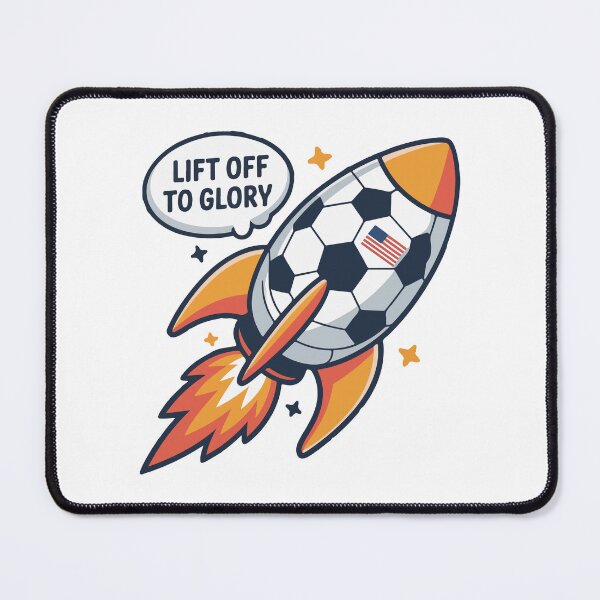 Item preview, Lift Off to Glory USA Soccer Rocket World Cup 2026 designed and sold by PixelWaveBD.