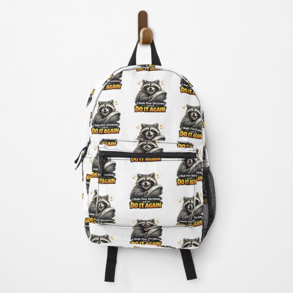 Item preview, I Made Poor Decisions and I’d Do It Again Raccoon Sticker designed and sold by Gentlestate.