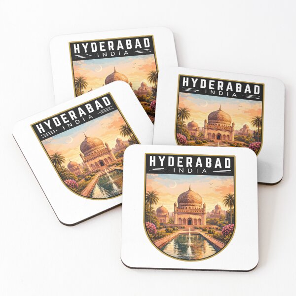 Item preview, Hyderabad in Telangana India, Vintage Travel Art Badge designed and sold by MaateoDesign.