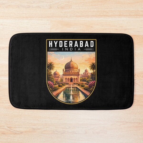 Item preview, Hyderabad in Telangana India, Vintage Travel Art Badge designed and sold by MaateoDesign.