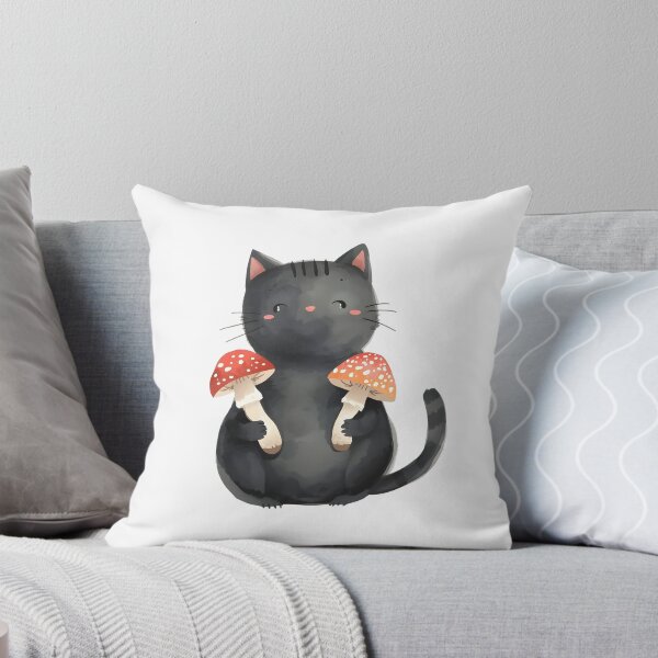 Item preview, Choose your mushroom black cat designed and sold by uunaa.